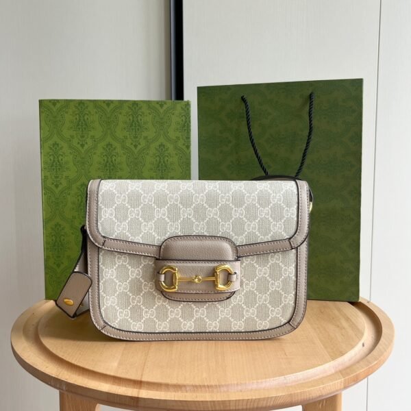 GG 1955 Horsebit Beige GG Supreme Canvas - Bag