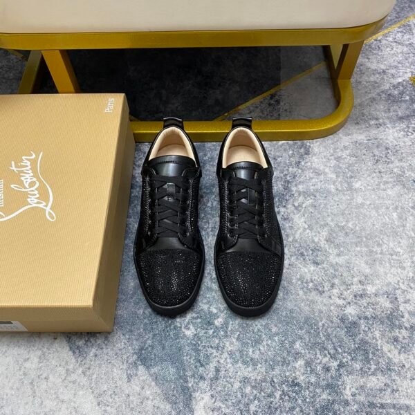 CD Louis Junior Spikes Black Leather - Sneakers