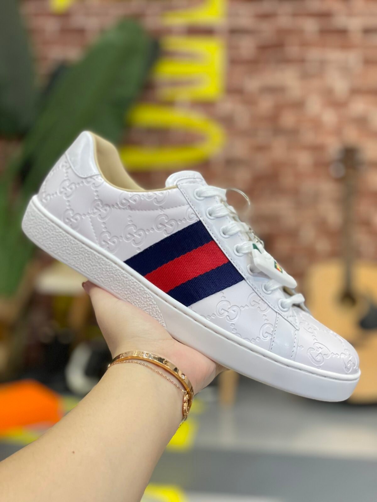 GG Ace Heart – Sneakers – White — 7