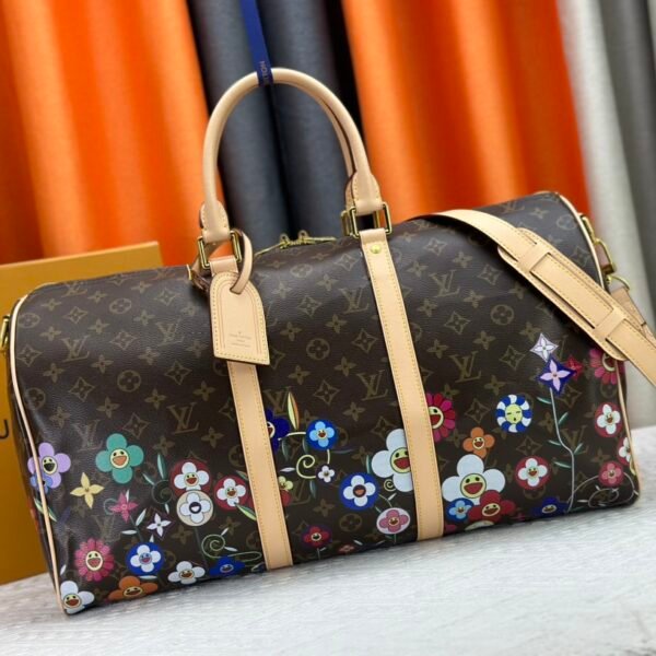 LV Keepall Bandoulière 50 Takashi Murakami Monogram Multicolore - Bag