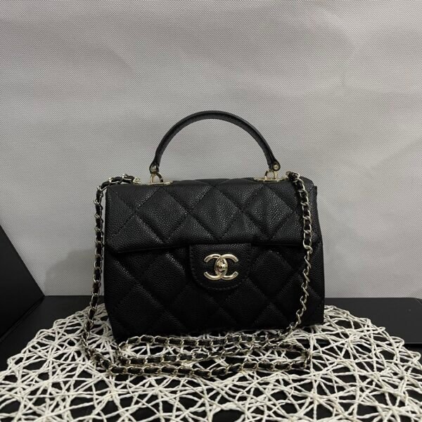 CC Coco Handle Black Caviar - Bag
