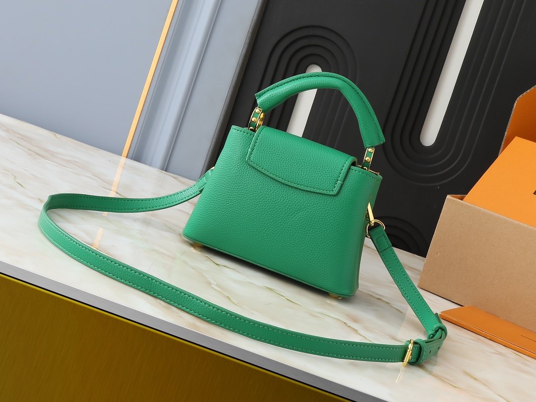 LV Capucines Mini Green Leather - Bag - Image 3