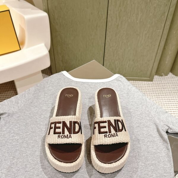 FD Roma Espadrille Slides Beige/Brown - Slides