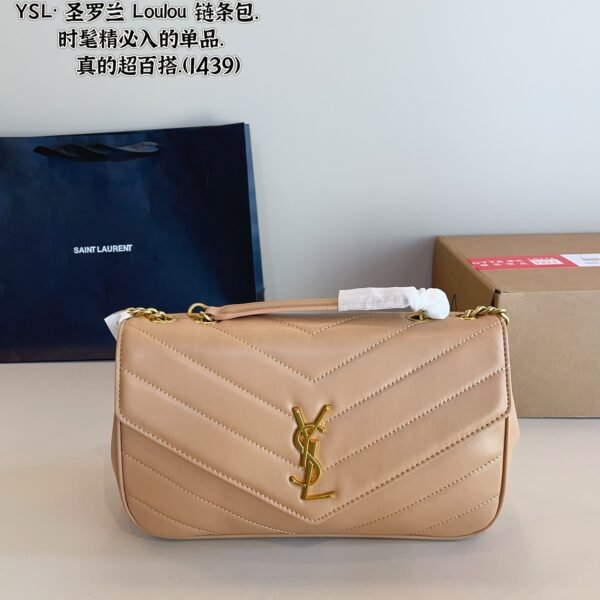 YSL Loulou Medium Beige Leather - Bag