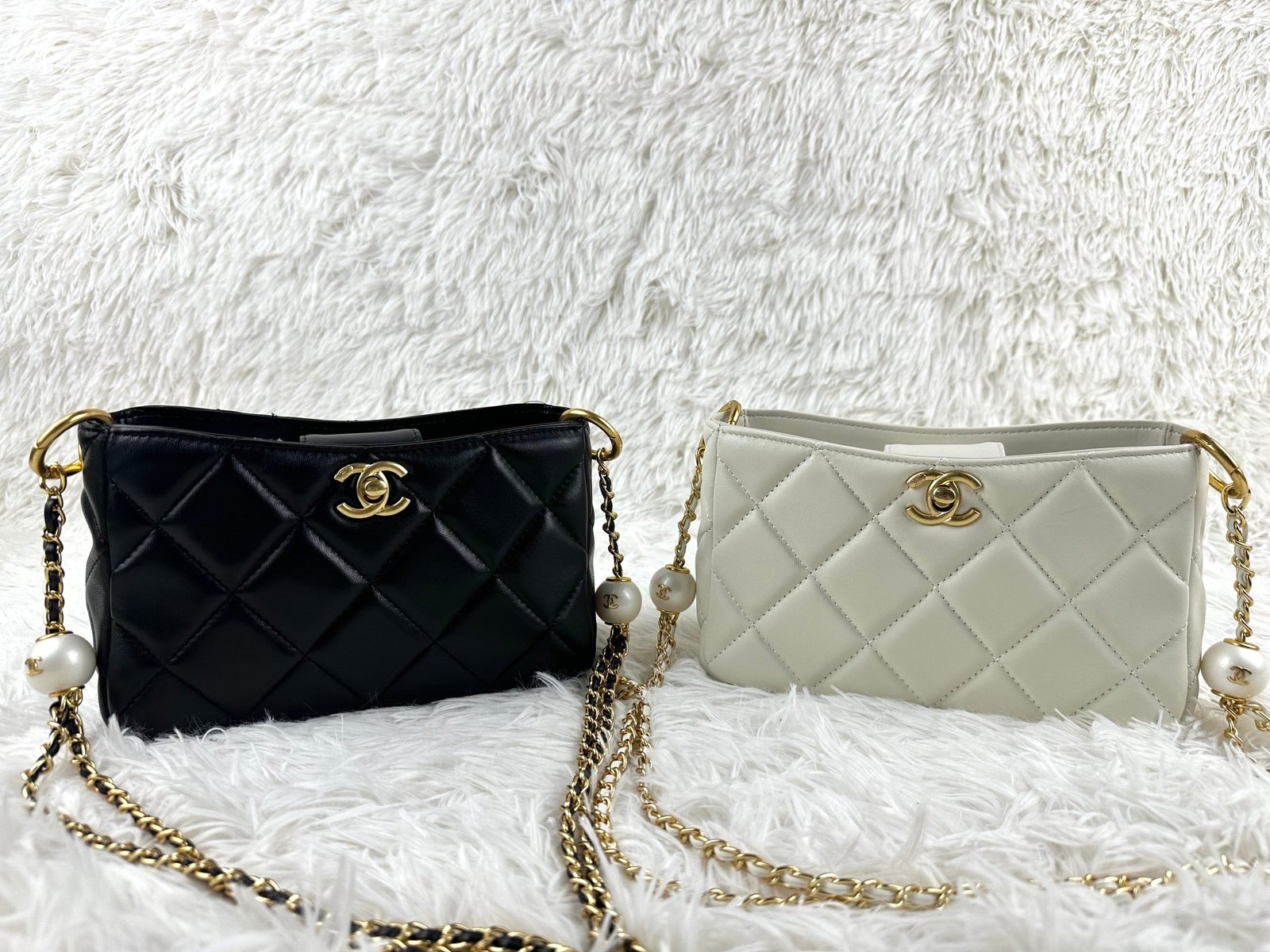 CC Pearl Crush Mini Black/White Leather - Bag