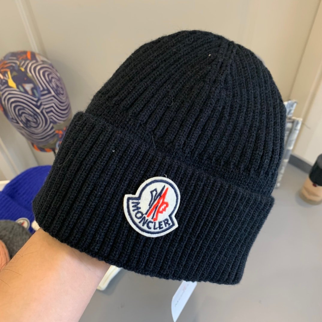MCL Logo Patch Beanie Navy Wool - Hat - Image 7