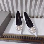 BAL BB Pump White Satin – Heels