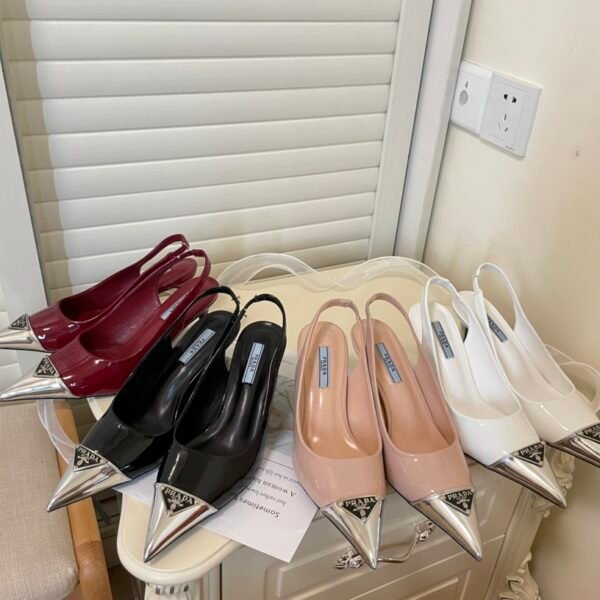 PR Brushed Leather Slingback Pumps Various - Heels