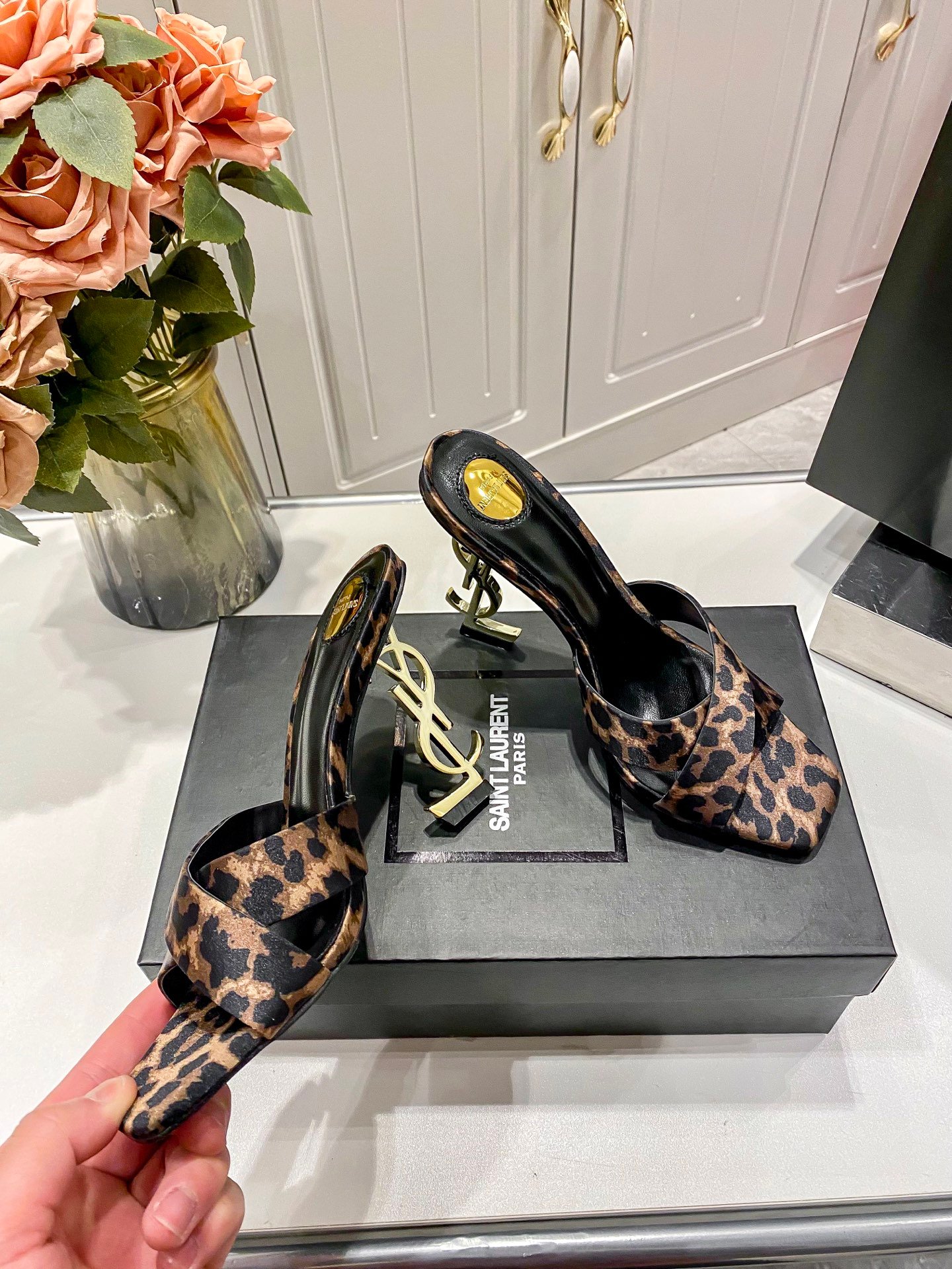 YSL Cassandra Leopard Print Leopard - Heels - Image 2
