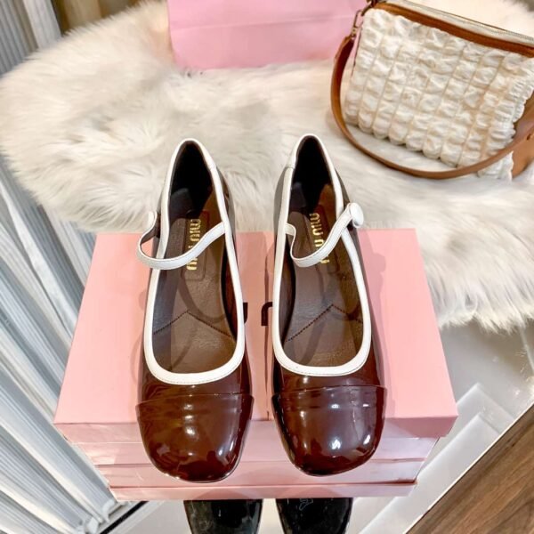 MIU Patent Leather Mary Jane Pumps - Heels