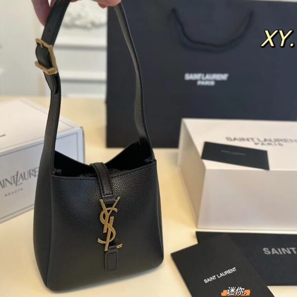 YSL Le 5 à 7 Hobo Mini Black Leather - Bag