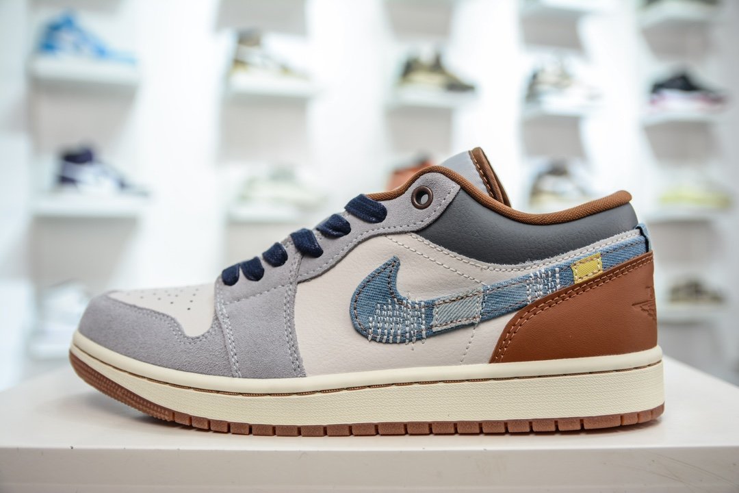 NK Air Jordan 1 Low SE Craft Multi-Color - Sneakers