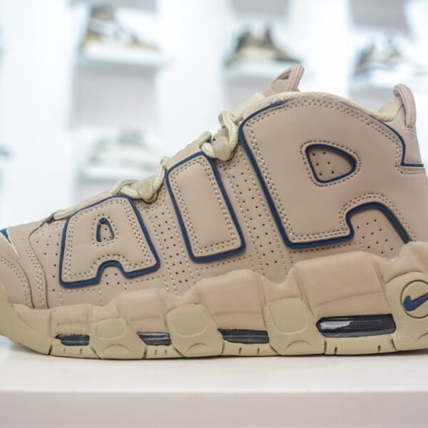 NK Air More Uptempo Tan/Blue - Sneakers