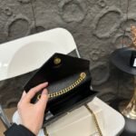 YSL Envelope Chain Wallet Black Leather – Bag