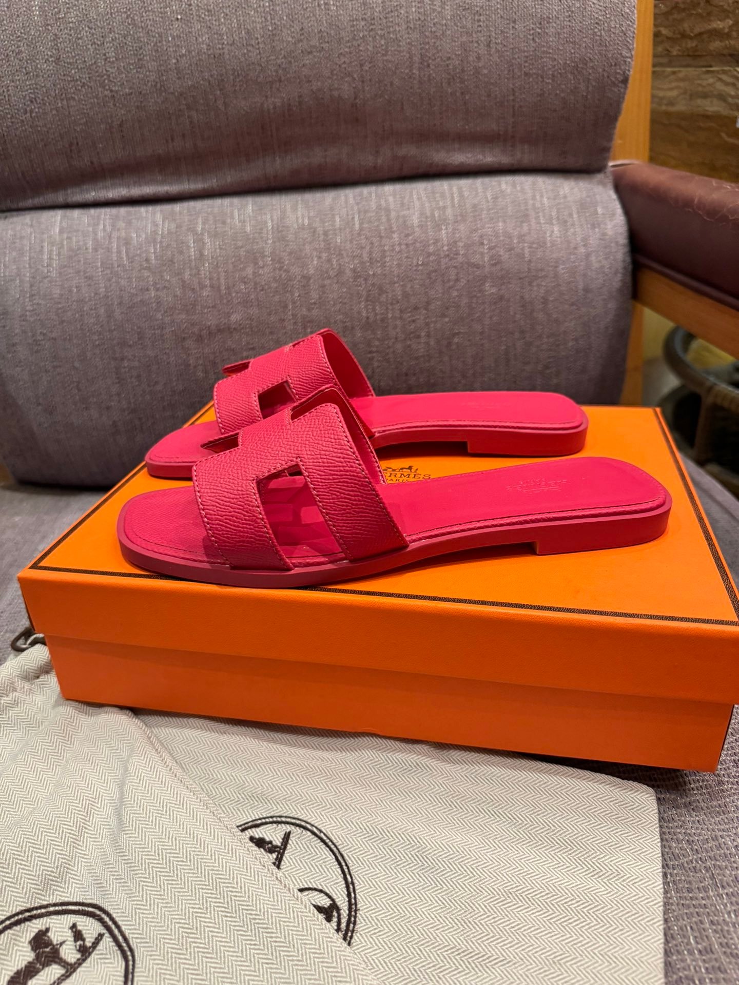 HM Oran Sandals Pink Leather - Sandals