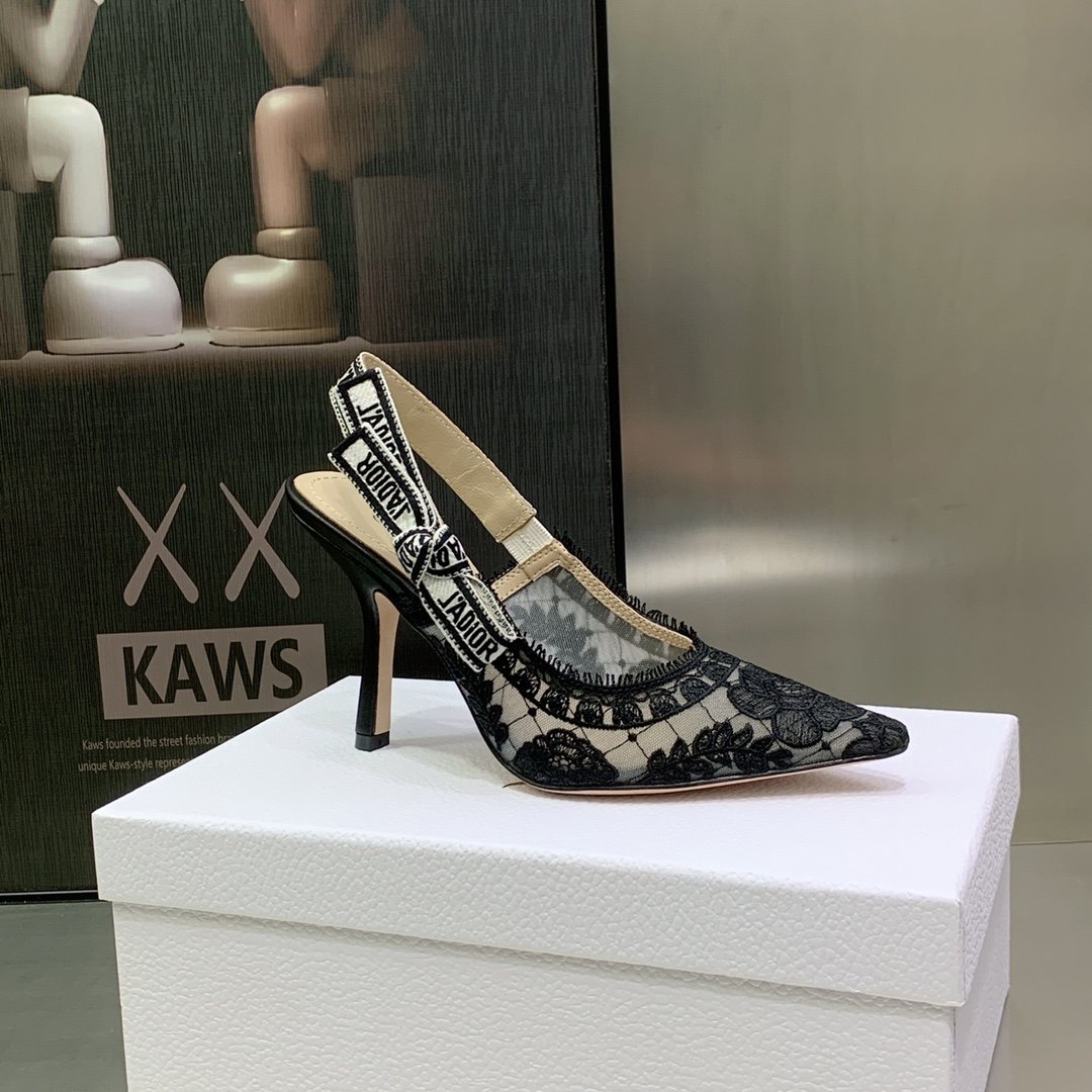 CD J'ACD Slingback Pumps Black Lace - Heels - Image 6