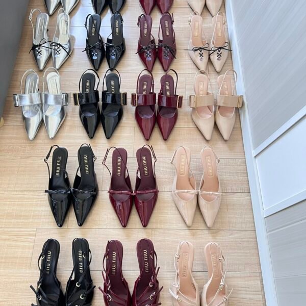MIU Bow Slingback Pumps - Heels