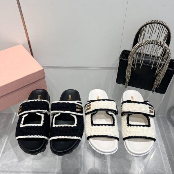 MIU Crochet Slides - Slides