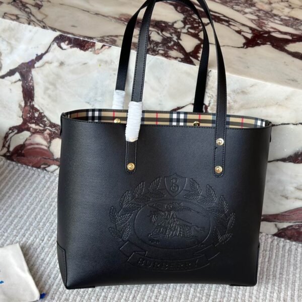 BBR Embossed Crest Leather Tote Black - Bag