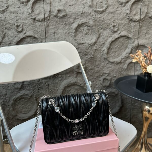 MIU Matelassé Black Leather - Bag