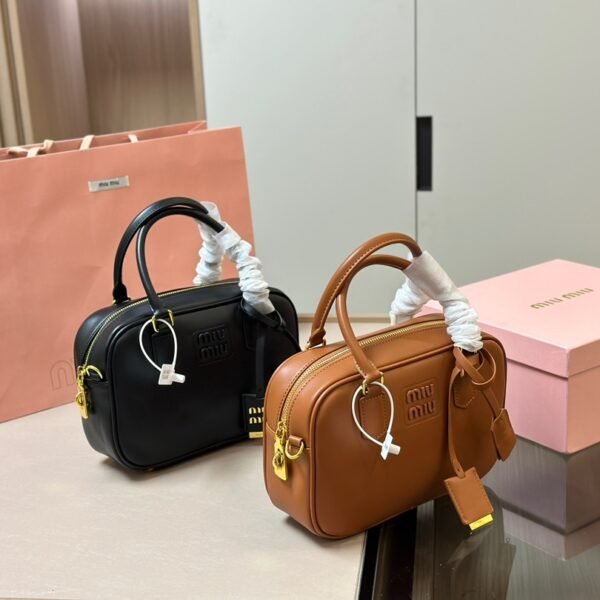 MIU Wander Matelassé Brown Leather - Bag