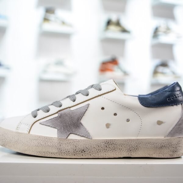 GG Superstar White/Gray Leather - Sneakers