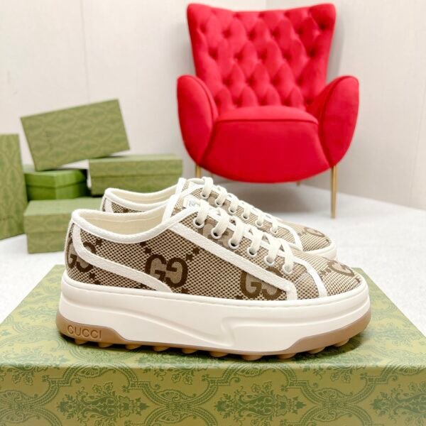 GG Tennis 1977 Beige/Brown GG Canvas - Sneakers
