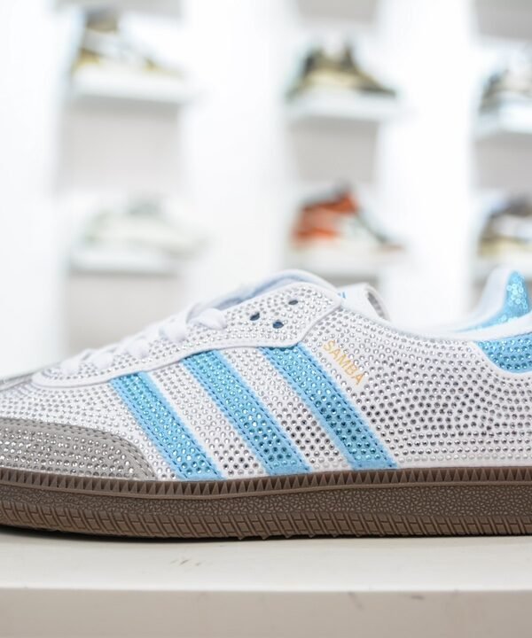 AD Samba OG Swarovski White/Blue – Baskets