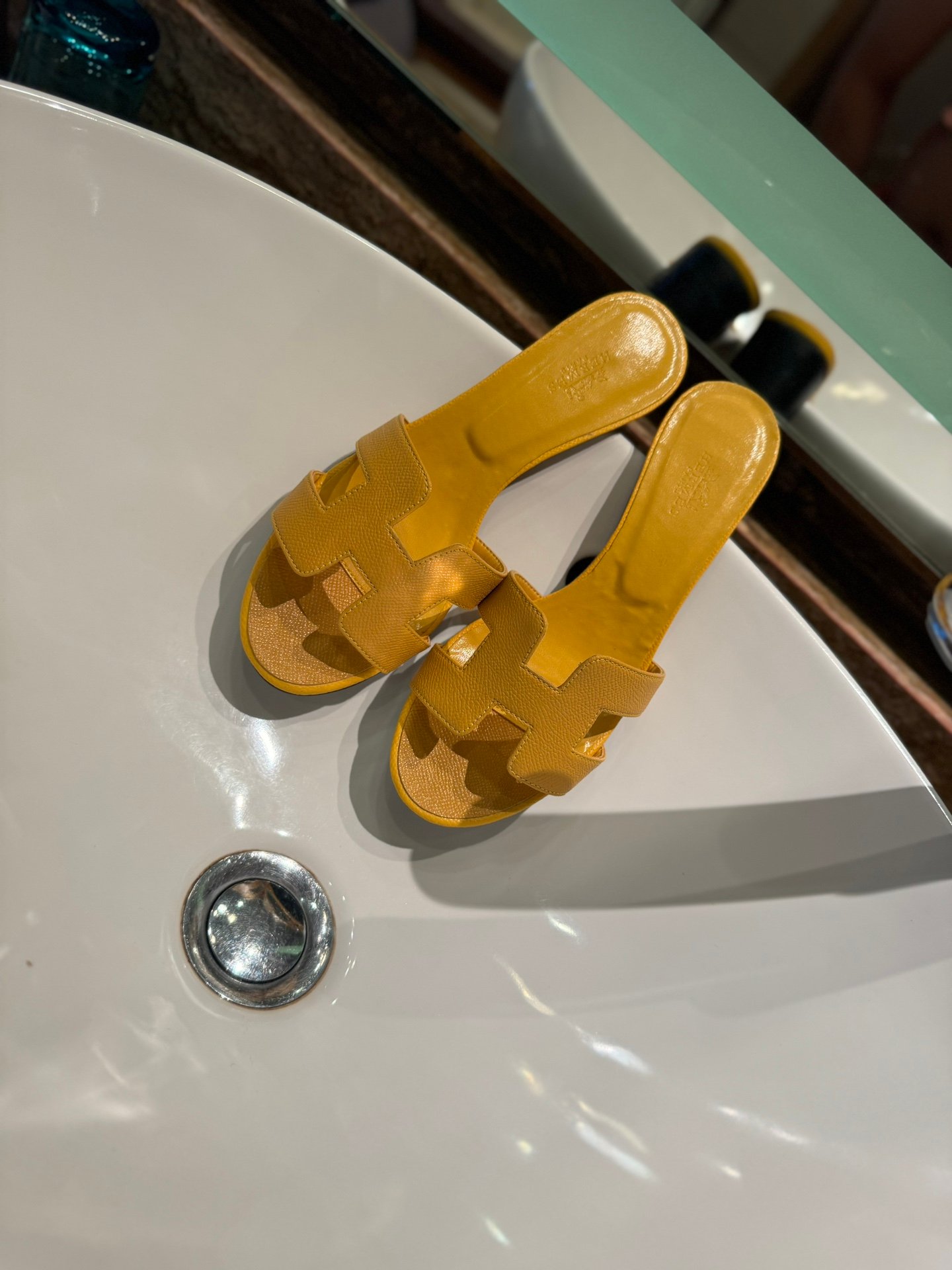 HM Oran Sandals Yellow Leather - Sandals - Image 6