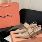 MIU Buckle Slingback Pumps – Heels