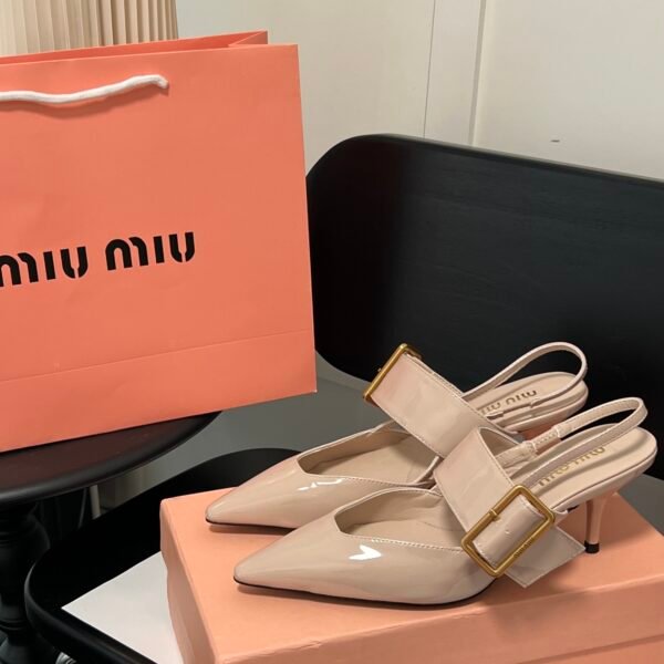 MIU Buckle Slingback Pumps - Heels