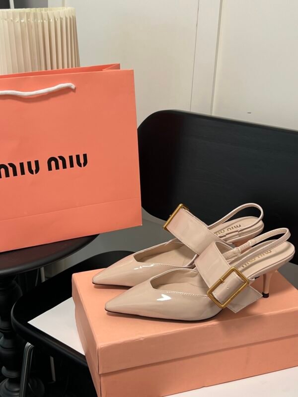 MIU Buckle Slingback Pumps – High Heels