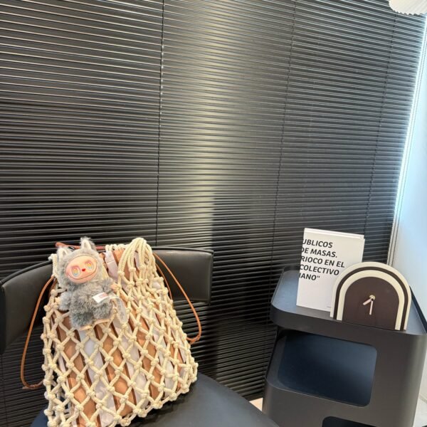 PR Raffia and Leather Tote Natural/Leather - Bag