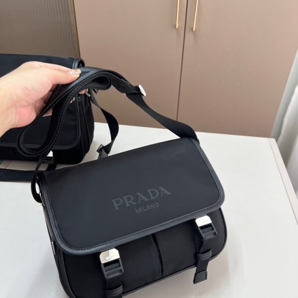 PR Re-Nylon and Saffiano Leather Messenger Bag - Bag
