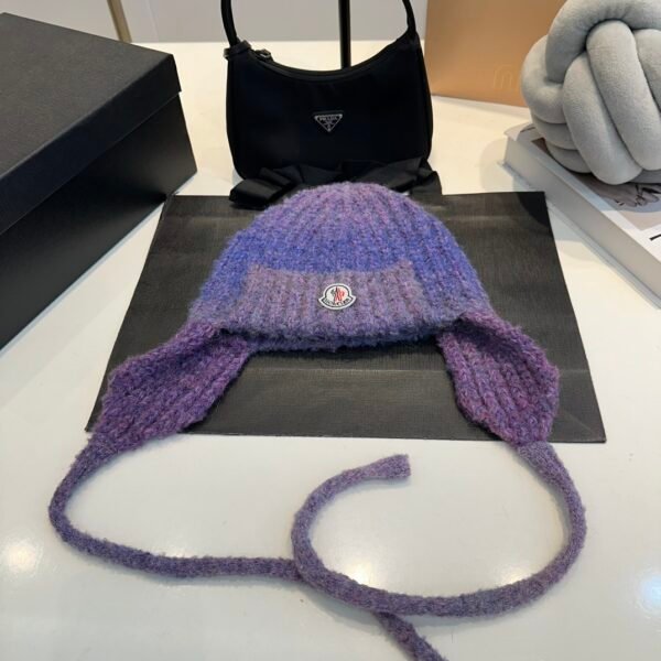 MCL Ribbed Wool Beanie Purple - Hat