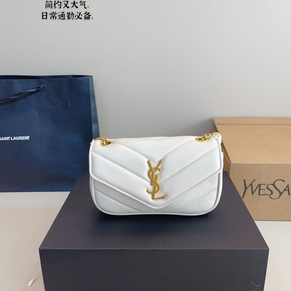 YSL Loulou Small White Leather - Bag