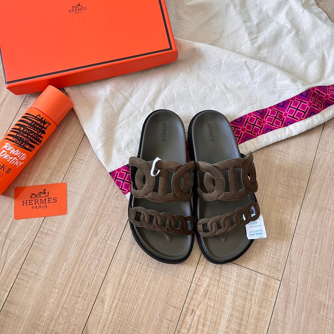 HM Chypre Brown Suede - Slides
