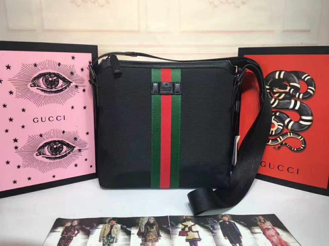 GG Ophidia Messenger Bag Black/Green/Red Web - Bag