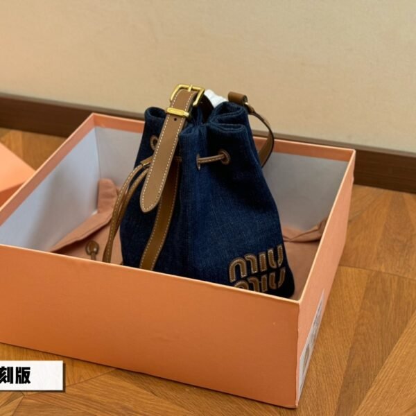 MIU Wander Denim Bucket Denim - Bag