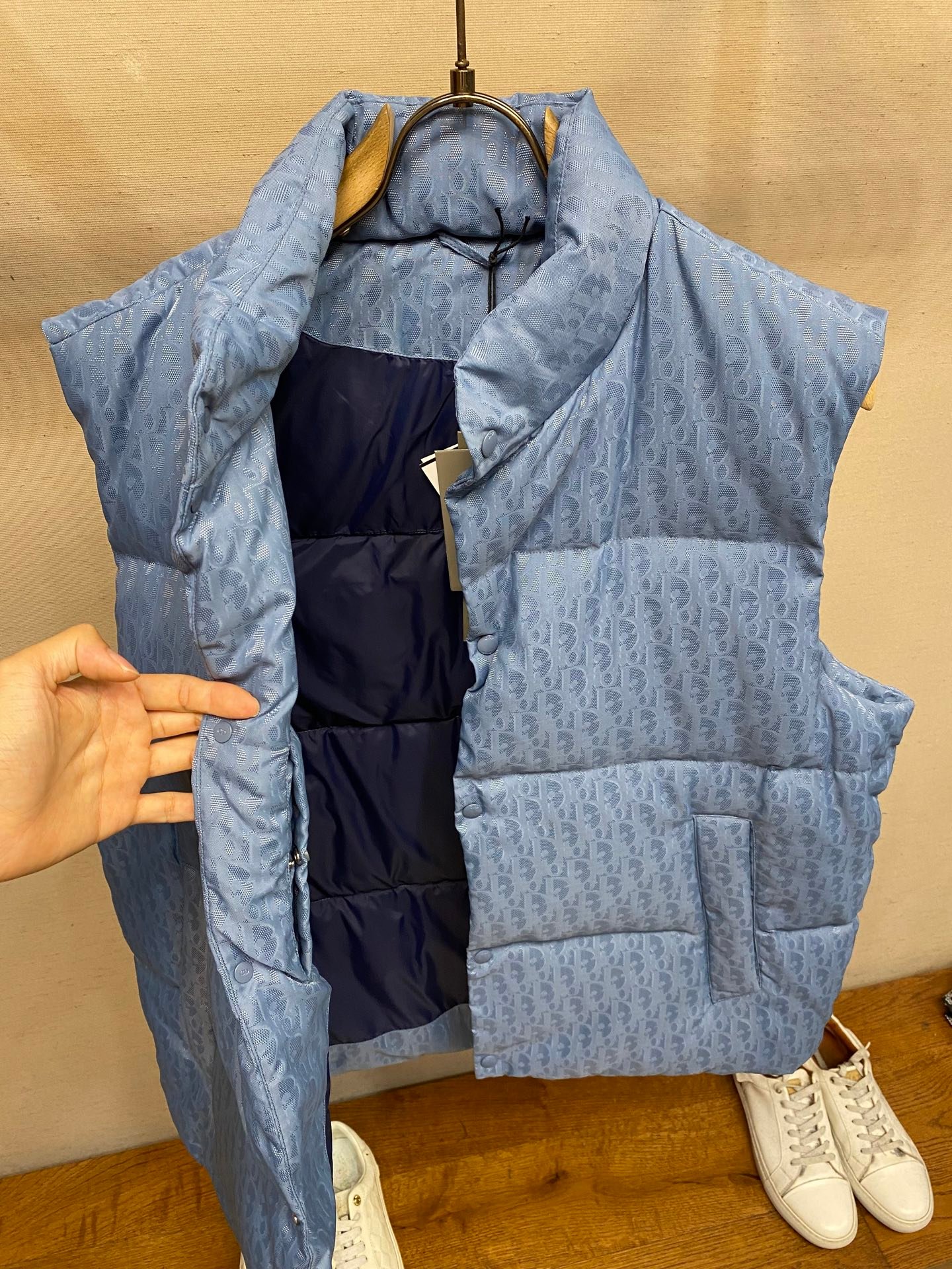 CD CD Oblique Puffer Vest 46 Blue Oblique - Vest - Image 6