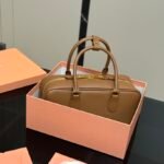 MIU Bowling Bag Brown Leather – Bag
