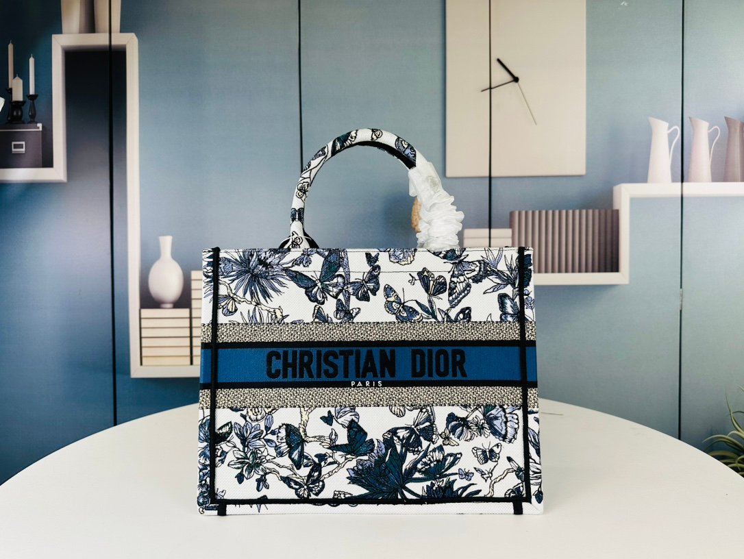 CD Book Tote Blue Toile de Jouy - Bag
