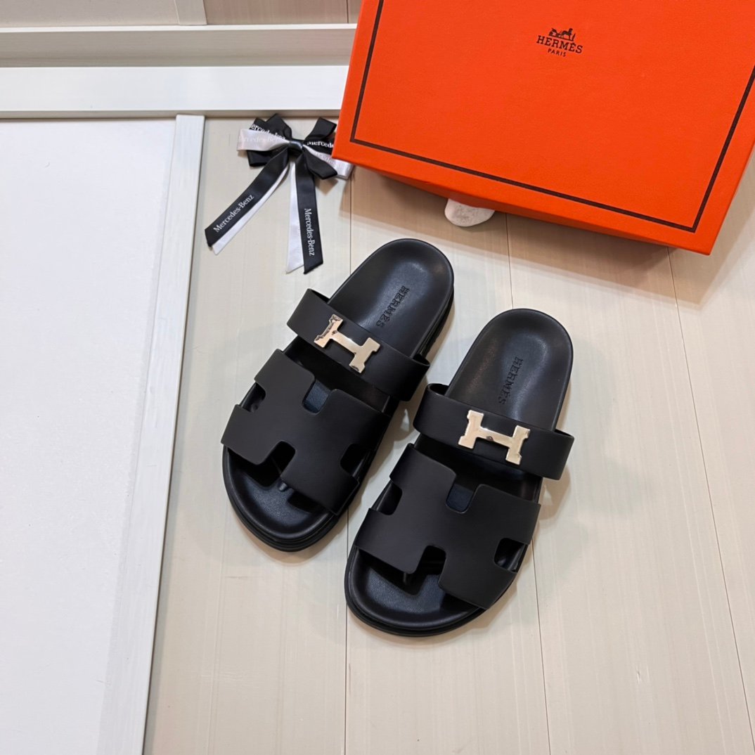 HM Oran Sandals Black Leather - Sandals - Image 2