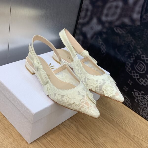 CD J'ACD Slingback Ballerina Ivory Lace - Shoes
