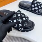 LV Waterfront Monogram Black/White Monogram – Slides