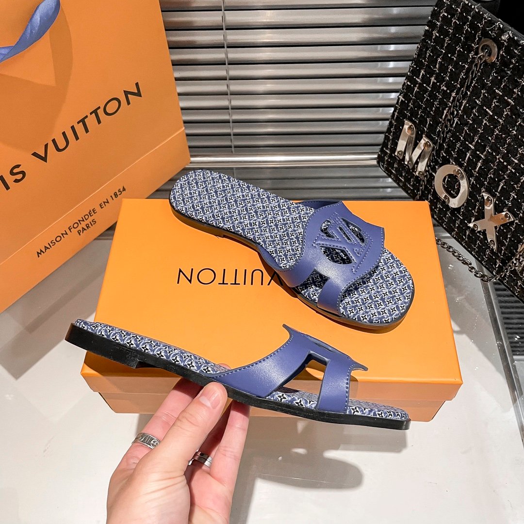 LV Paseo Flat Comfort Sandal Blue - Sandals - Image 6