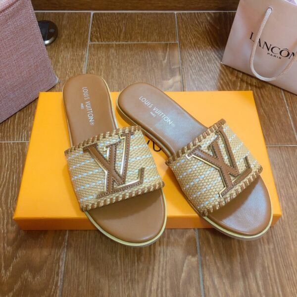 LV Paseo Flat Comfort Mule Raffia - Slides