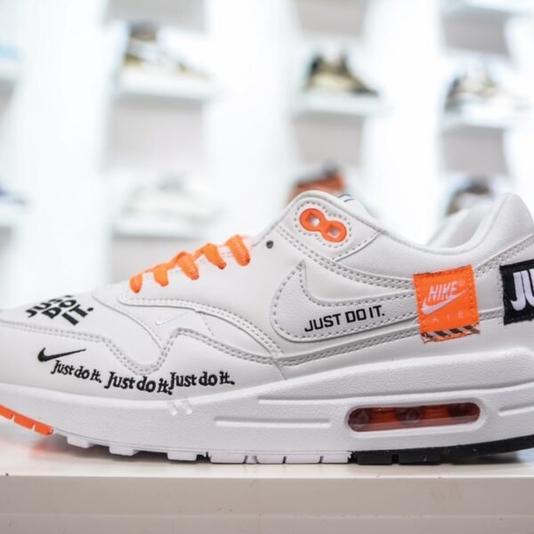 NK Air Max 1 Just Do It White/Orange - Sneakers