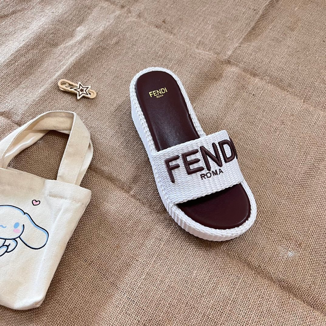 FD FD Roma Slides White/Brown - Slides - Image 4