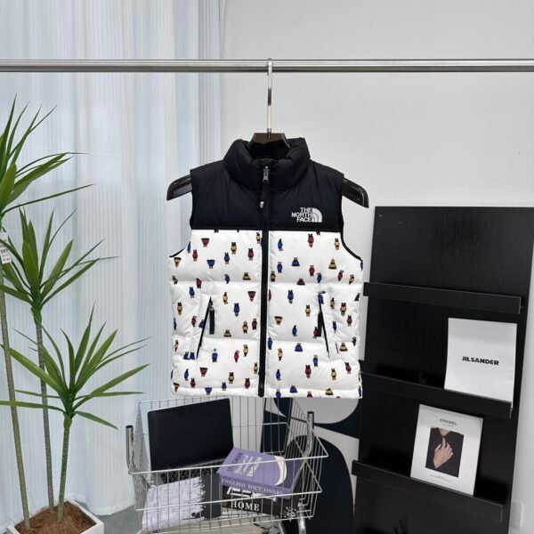 TNF Printed Nuptse Vest Teddy Bear Print - Vest